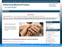 Tablet Screenshot of kilwinningmedicalpractice.co.uk